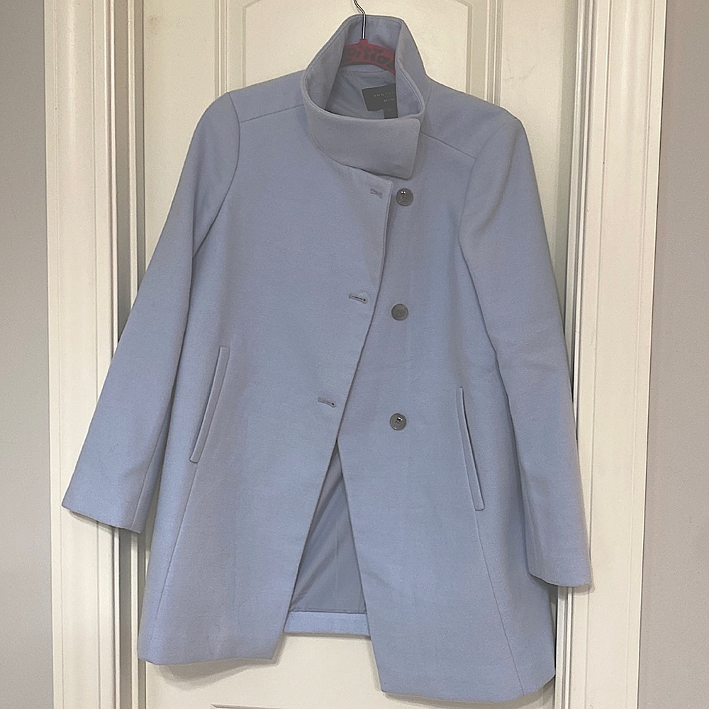 Light blue Anne taylor petite peacoat